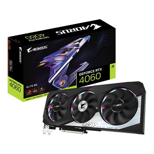 Placa de Vídeo Gigabyte NVIDIA GeForce RTX 4060 EAGLE OC, 8GB, GDDR6, DLSS,  Ray Tracing, GV