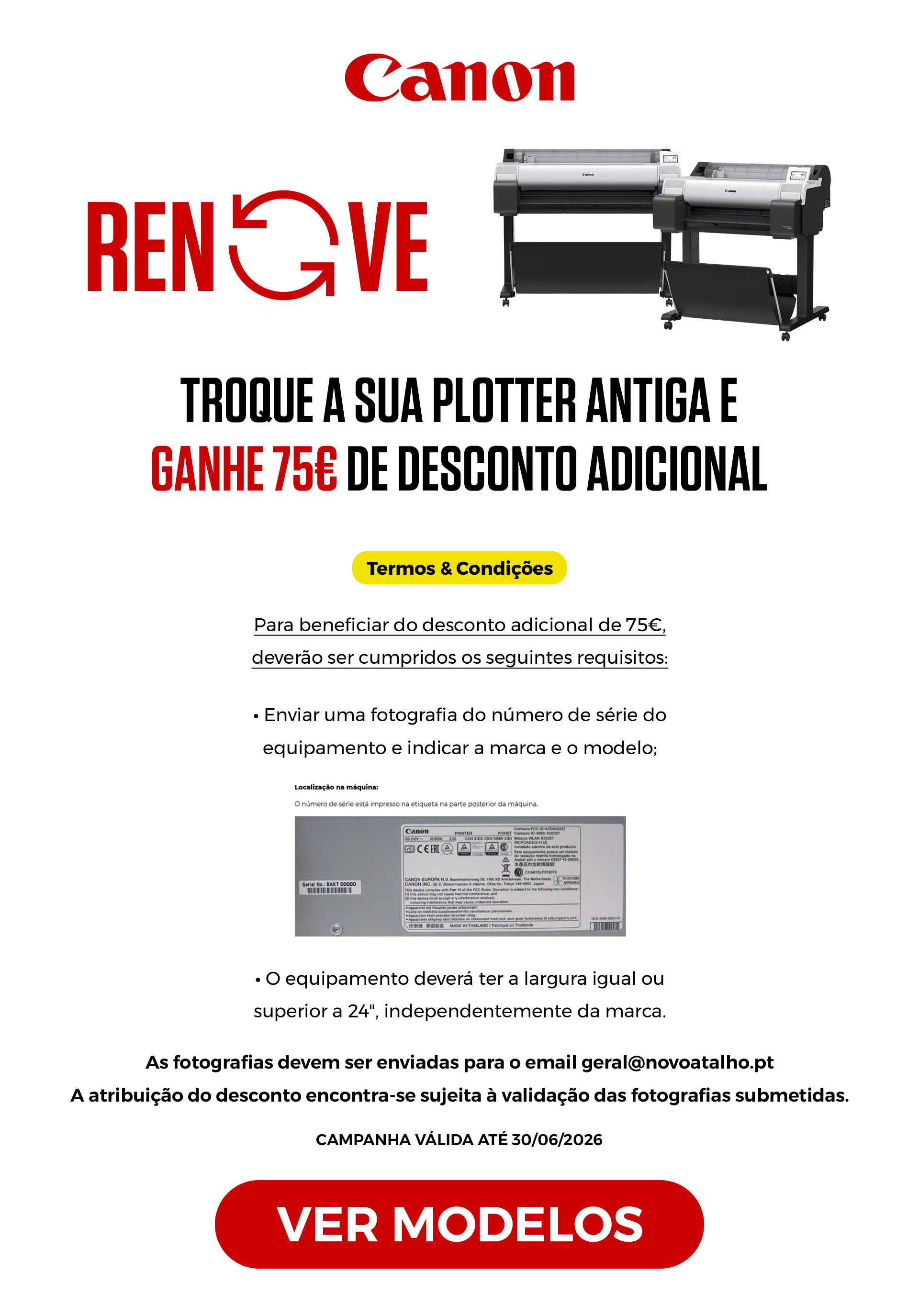 Canon Renove Termos e Condições