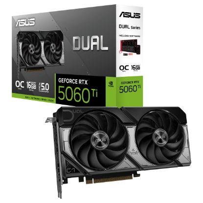 Imagem de Placa Gráfica Asus GeForce RTX 5060 Ti DUAL OC 16GB DLSS4