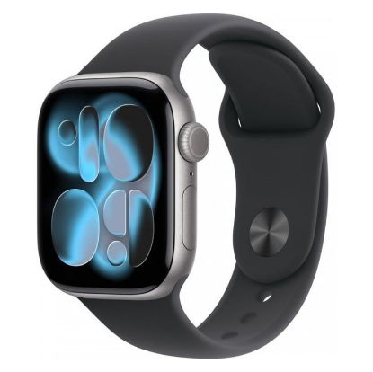 Imagem de Apple Watch Series 11 GPS + Cellular Alumínio Cinzento Sideral | Bracelete Desportiva Preta - M/L (42mm)